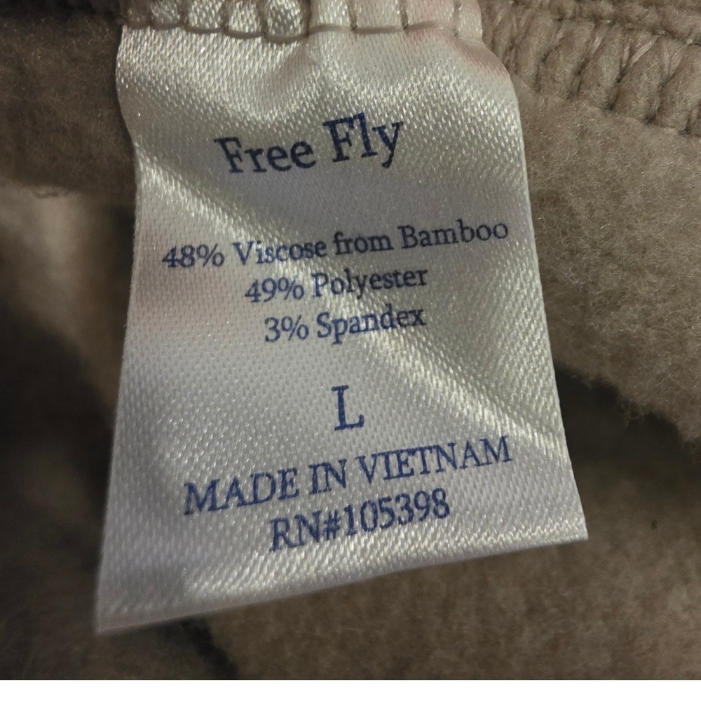 Free Fly Bamboo Lightweight Fleece Hoodie Women's Large Heather Stone NEW $98 - Picture 4 of 9
